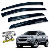 Дефлектори вікон Hyundai Tucson II 2010-2015 IX35 накладні (DEFL) Q2